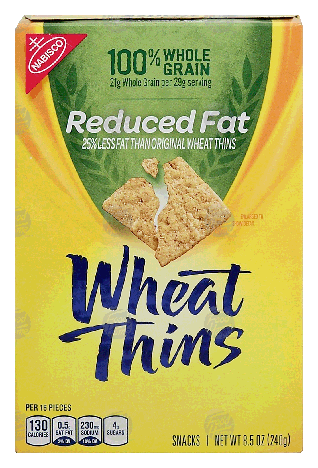 Nabisco Wheat Thins reduced fat snack crackers, 100% whole grain Full-Size Picture